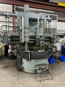 64" Bullard #Cutmaster, vertical turret lathe, 4-jaw chuck, 72" swing, 54" under rail, 2-Axis Newall digital