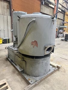 1000 liter Henschel, high intensity mixer, 200/100 HP belt driven 2 speed motor, swivel top lid w/deflector