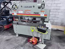 60 Ton, Accurpress #7606, CNC hydraulic press brake, 6' overall, 52" between housing, 8" stroke, 8" throat
