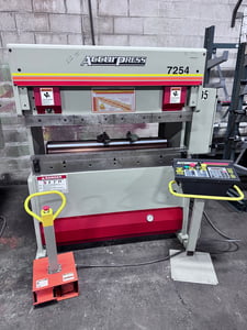 25 Ton, Accurpress #7254, CNC hydraulic press brake, 4' overall, 51" between housing, 6" stroke, 7.5 HP, 2012