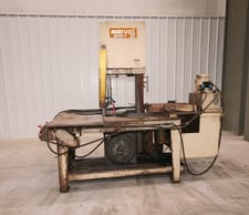 18" x 20" Marvel #Series-8-Mark-I, vertical tilt frame band saw, 14' 6" x 1" x .035"blade, 2 HP