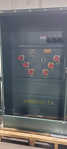 500 KVA 34500 Delta Primary, 480Y/277 Secondary, PAD, NEW(13 available, immediate shipment available)