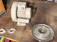 2.6 psi, H S Machinery H.S. Machinery #RB40-53U, regenerative blower ring compressor, 1.15 KW, missing wheel