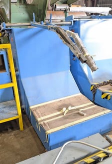 20000 lb. K & S, exit coil car, 40" W, 60" OD, 24" vertical lift, 4" bore cylinder, 5 HP AC motor, 1998