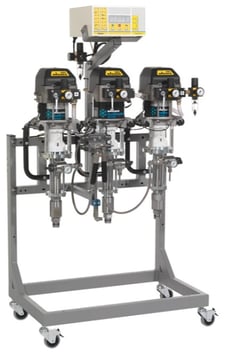 Painting Equipment, Twin Control #10-70 ABS EX GR, frame with casters, new