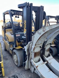 15500 lb. Yale #GLC155, Forklift, w/84" Cascade Paper Roll Clamp, 94" Low/150" Lift Triplex Mast, 13400