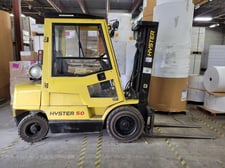 5000 lb. Hyster #H50XM, Forklift, Fully Enclosed Cab, 2-Stage Mast, 6119.6 hours