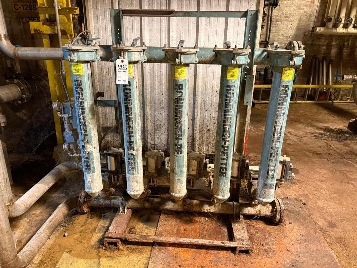Ronningen-Petter #F-205-IBA, Backwashing Pressure Filter System, (5) Tubes, 62" Height, 25.5" x 78"