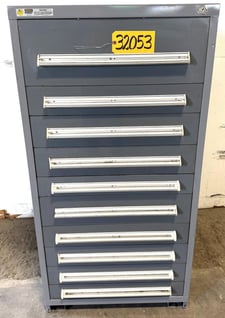 10 Drawer Stanley Vidmar Storage Cabinet, 30" width x 27-3/4" D x 59" H