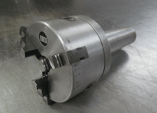 4" Emco, self centering, 3-Jaw, #5MT shank lathe chuck, non-rotating (YMC)