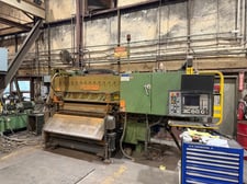 110 Ton, Peddinghaus #FBP100/3E, Plate Processor, 60" wide, 2" thick, 20' infeed conveyor, 1998