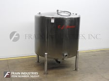 1300 gallon c.e. howard Howard, 316 Stainless Steel, single wall tank, 78" diameter x 65" straight wall, dome