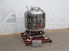 300 gallon Precision Stainless, 316L Stainless Steel vacuum rated jacketed tank, 48" diameter x 37" straight