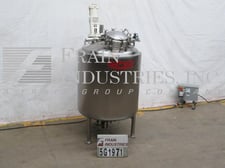 250 gallon Northland Stainless Inc., 316 Stainless Steel, jacketed, internal vacuum rated mixing tank, 38" ID