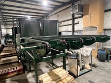 Tilt hoist with planer/rip saw infeed deck, hydraulic power, hydraulic pack