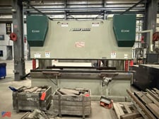 350 Ton, Accurpress #435012, hydraulic press brake, 12' overall, 126" between housing, 12" stroke, 10"-20"