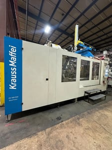 1600 Ton, 242 oz., Krauss Maffei #KM-1300-17200MX, horizontal plastic injection molder, 61.81" x50" tie bar