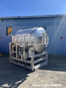 FPEC #VT-85, Vacuum Tumbler, 5000 lb. capacity, 304 stainless steel, 37.19:1 reducer ration, 10 HP motor
