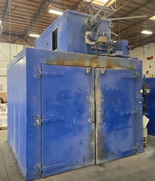 96" width x 96" H x 84" B & G Inc. walk in gas oven, 500&deg;F
