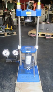 12 Ton, Fred S Carver, labratory pressure press, 24000 lb.