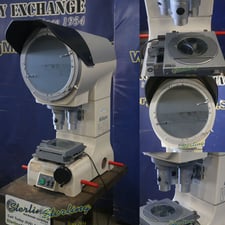 16.25" Nikon #V-12A, optical comparator, (2) 150W Halogen bulbs, 12" frosted glass w/ cross hair