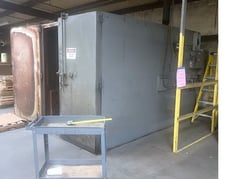60" width x 72" H x 120" L Steelman, gas fired, 450°F, solvent rated