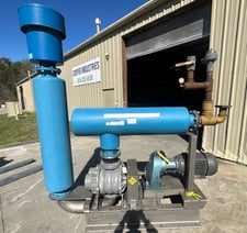 Roots #711U-RAI, blower package, 20 HP, Roots Eurodrive gear reducer 20.5:1 ratio