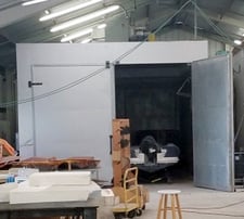 168" width x 132" H x 480" L, Powder coating systems, 450°F, gas