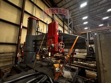 10' -26" Carlton #5A, Radial Drill, 4' 9" width x 10' 6" L working surface of base, 4" spindle diameter