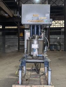 10 gallon Ross #PVM-10, Planetary Mixer, 304 Stainless Steel, air over oil, 60 psig, 1991