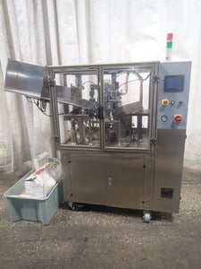 Rigao #RGNF-30B, Full Auto Filling & Sealing Machine, 40 TPM, 10-50mm x 250mm tubes, 220 V., 2008, AS IS