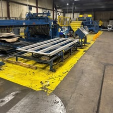 60" Red Bud / Red Bud Voss cut to length line, uncoiler, leveler, edge trimmer, feed, shear, stacker, 1999