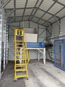 Shred-Tech #ST-100, 32" x 60" dual-shaft shredder, 100 HP, NEMA enclosure