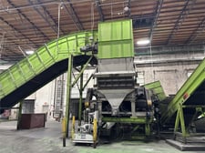 Cumberland / Zerma #ZXS2000, 78" single shaft shredder, 220 HP, 78.8" x 99.06" opening, 2011
