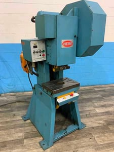 20 Ton, Heim #20A, OBI punch press, 2-1/2" stroke, 10" Shut Height, air clutch, 145 SPM, 2 HP, 1988