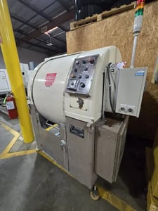 Timesavers #HZ-120, centrifugal multi-barrel finishing machine, 4 cu.ft. capacity