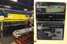 120 Ton, Atlantic #PPM36-100, CNC, 11.1' overall, 122" between housing, 9.8"throat, CNC Control & Back Gauge