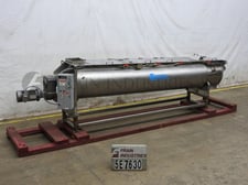 26 cu.ft. Scott, 304 Stainless Steel continuous paddle mixer, 144" L x 19" W x 24" D chamber, full jacket