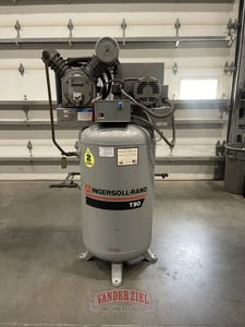 Ingersoll Rand #T30, Air Compressor, Vertical Receiver Tank, 7.5 HP, 3PH
