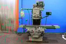 Sharp #KMA-1, vertical bed mill, 67" x15"tbl., 10 HP, gear head, 45-1500 RPM, #50 power draw bar, Sony 2-Axis