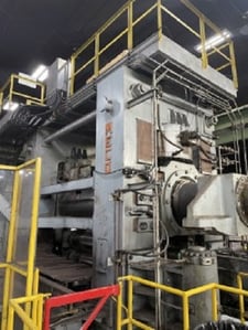 19" x 44" x 100" Meco/Bradbury, 4-Hi Temper Mill, L-R, 0.5" thickness, 98" coil width, 720" cut sheet length