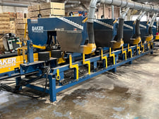 Baker #CX, Resaw w/Return, 5-head, 30 HP, unscrambler, transfer conveyor, 2024