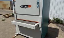 43" x 73" Kundig #Optiq-2-43, dual head wide belt sander, 6.25" diameter, 9-45 FPM, emergency stop button