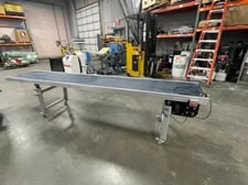 24" wide x 12' long, AMC conveyor, extruded & anodized aluminum frame, indexing functionality w/vari-speed