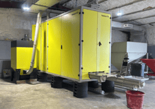 Hamos Hamos #KWS-2522-2, electromagnetic separator, 100 cu.ft. inlet silo, dust exhaust system
