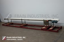 18" wide x 21.5' long, Span Tech #ST, Stainless Steel flexlink belt conveyor, .75 HP drive