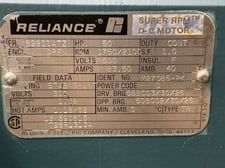 50 HP 1750/2100 RPM Reliance, Frame B2811ATZ, DPFV, 500 VA