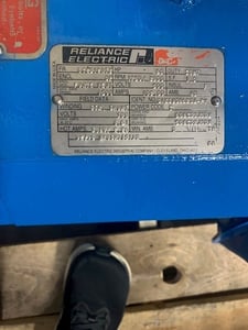 60 HP 1750/2300 RPM Reliance, Frame LC2312ATZ, OP, 500 VA