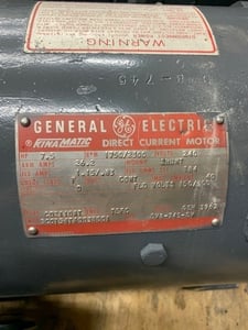 7 HP 1750/2300 RPM General Electric, Frame CD2110AT, TEFC, 240 VA
