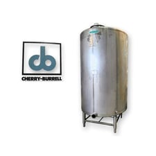 1000 gallon Cherry-Berrell, Stainless Steel liquid process tank, 60" diameter, 58" straight side wall